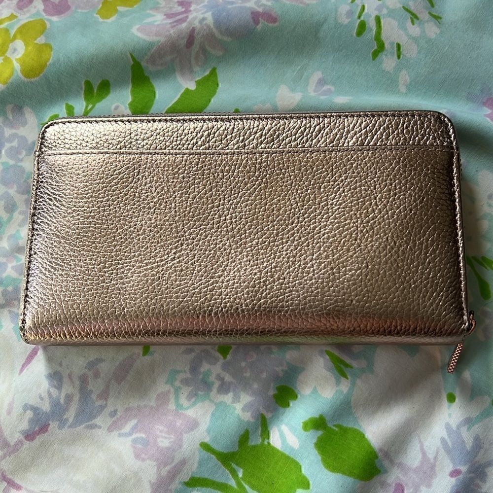 Ted Baker Zip Around Pebbled Leather - Rose Gold - Picture 3 of 10